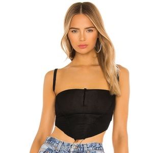 SAMI MIRO V Cut Tank in Black